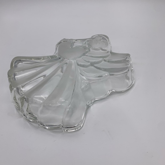 MIKASA Christmas Archangel Clear Frosted Crystal Glass Candy Nut Trinket Dish - Picture 8 of 13